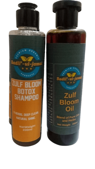 Zulf Bloom Max Bundle – 200ml Shampoo + 200ml Oil